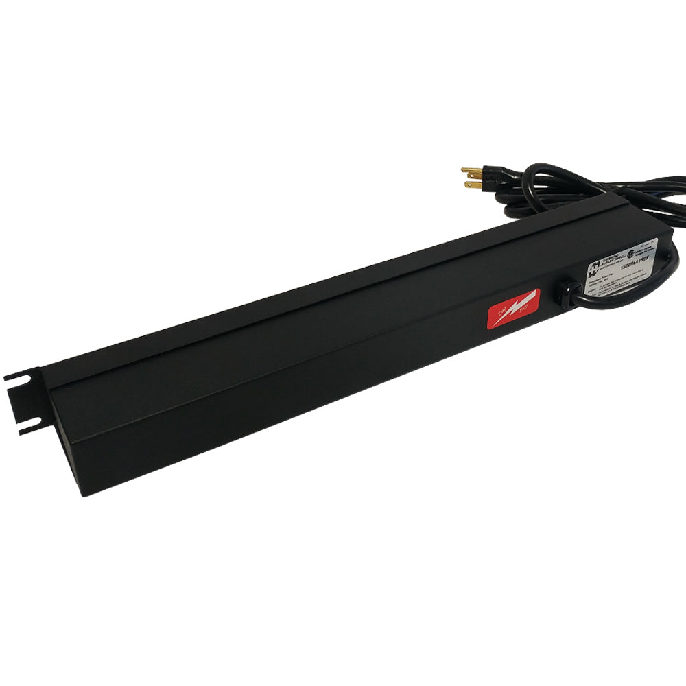 Hammond Power strip with surge - horizontal rackmount, 6ft cord, front 6-out 5-15R – Generic – Rack Mount Power Strips & Surge Protectors (photo 2)
