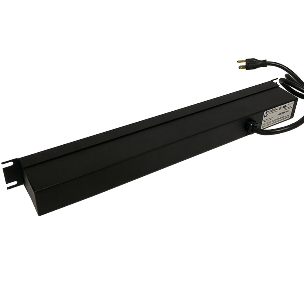 Hammond 19 Inch 8 Outlet Horizontal Rack Mount Power Strip - 6ft Cord, 5-15P Plug, 5-15R Front Receptacles – Generic – Rack Mount Power Strips & Surge Protector