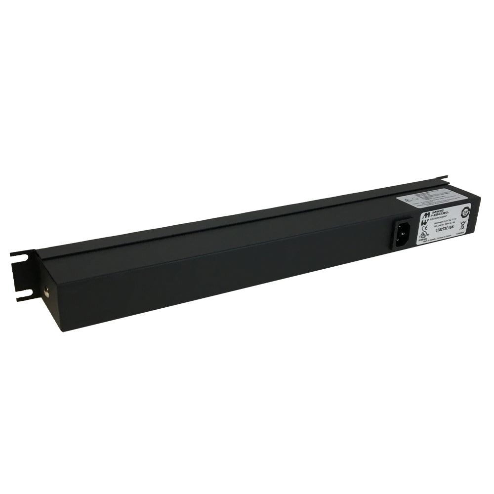Hammond 19 Inch 8 Outlet Horizontal Rack Mount Power Strip - C14 Inlet, C13 Front Receptacles – Generic – Rack Mount Power Strips & Surge Protectors (photo 2)