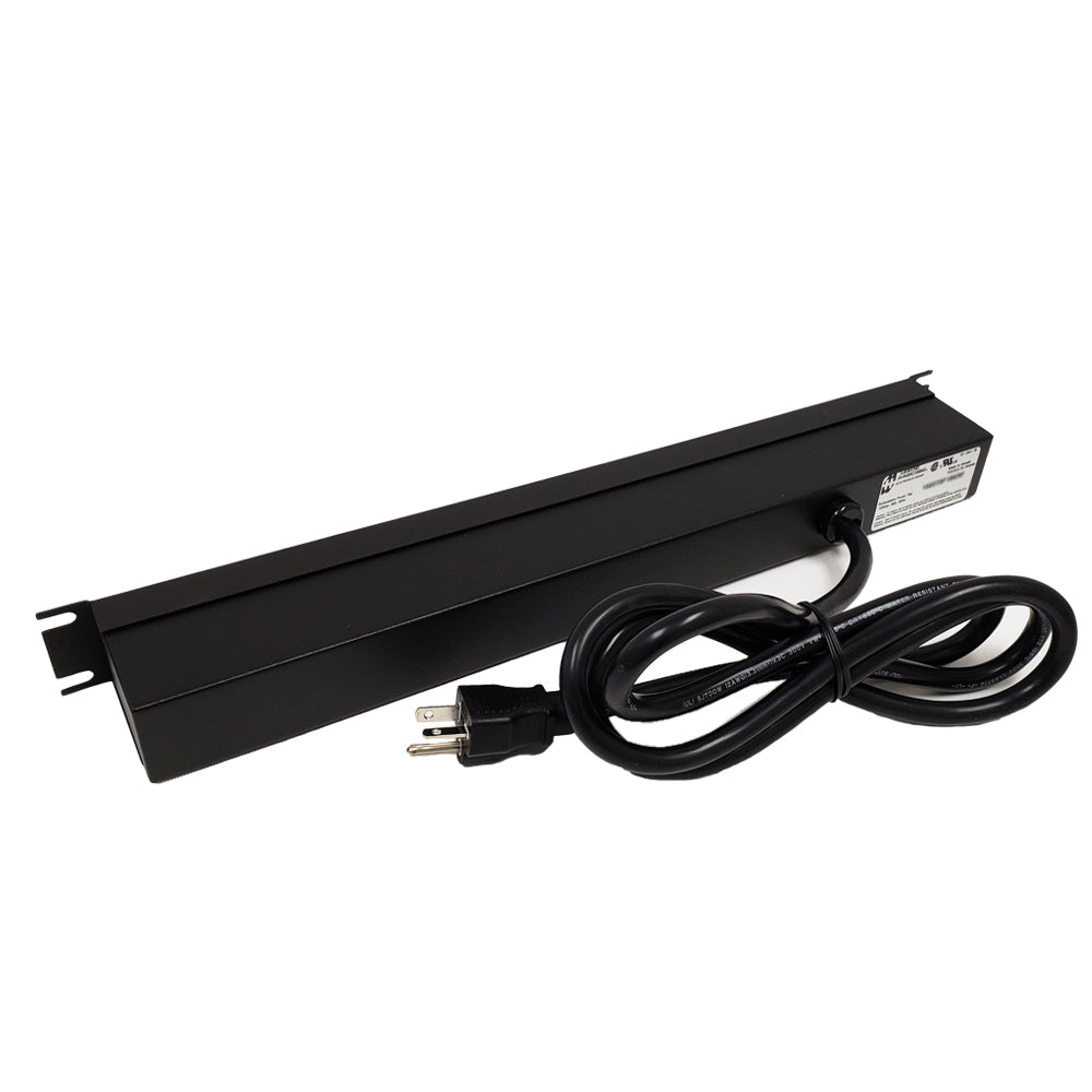 Hammond 19 inch 8 Outlet Horizontal Rack Mount Power Strip - 6ft Cord, 5-20P Plug, 5-20R Front Receptacles – Generic – Rack Mount Power Strips & Surge Protector