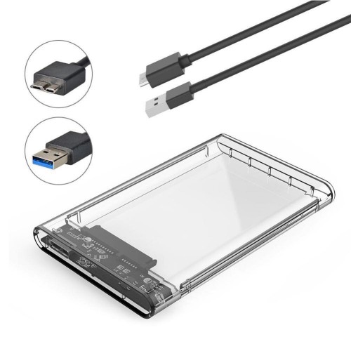 Transparent USB 3.0 to 2.5 SATA Hard Drive Enclosure – Generic – HDD Accessory