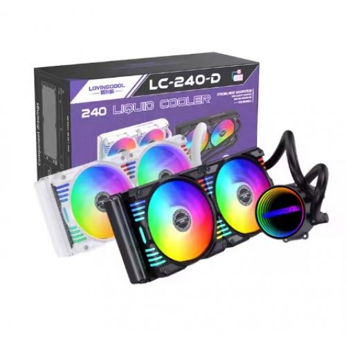 LC-W240-D 240mm ARGB Liquid Cooler (White) – LovingCool – CPU Fan (photo 2)