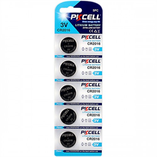 CR2016 Cell Lithium Batteries, 5pcs/pack – Pkcell – Accessories Battery