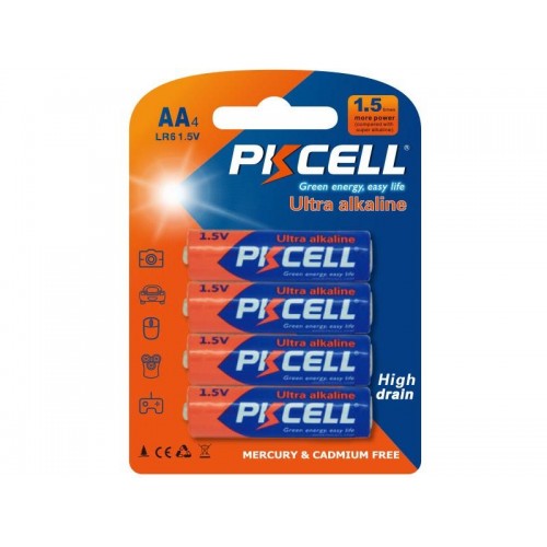 PK Cell Ultra Digital Alkaline LR6 AA Battery (4/Pack) – Pkcell – Accessories Battery