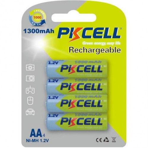 PKCell Rechargeable Battery AA 2800mAh 4pcs/pack 1.2v – Accessories Battery