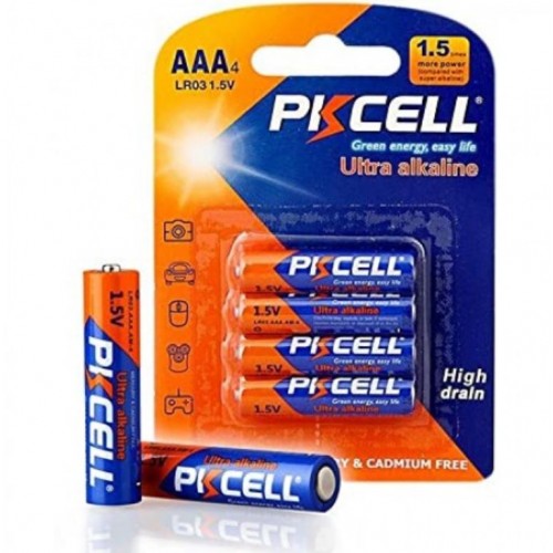 PK Cell Alkaline AAA Battery (4pcs/pack) – Pkcell – Accessories Battery