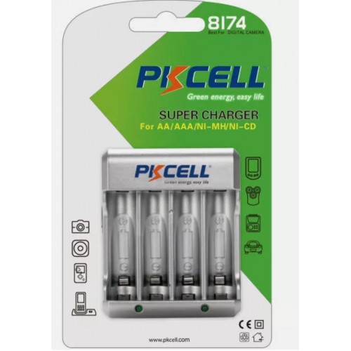 PKCell Standard Charger 8174 fit AA/AAA battery both – Accessories Battery