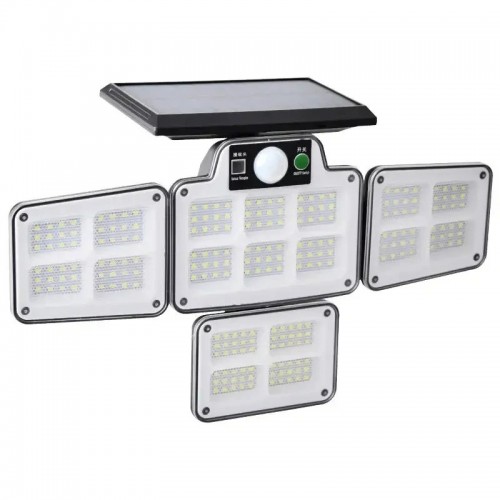 Solar 228 LED Light PIR Motion Sensor Multiple Head With Remote (Model: 1788) – Generic
