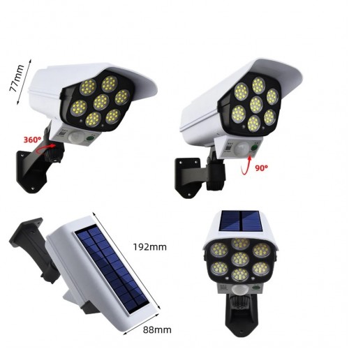 Solar LED Lamp Human Body Induction Motion Sensor With Remote (Model: 217) – Generic
