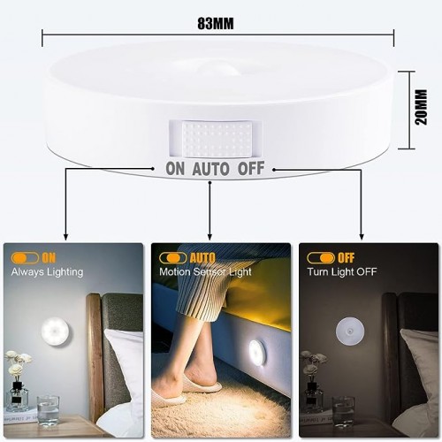 Motion Sensor 8 LEDs Smart Touch Night Light (USB Rechargeable) – Generic (photo 2)