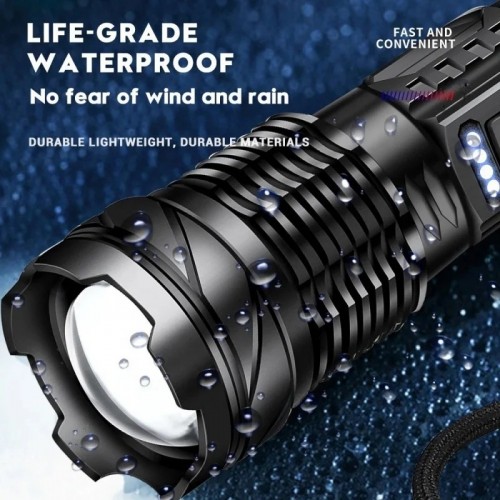 White Laser Flashlight TypeC Fast Charging COB Dual Light 300M (Model: A76) – Generic – LED (photo 2)