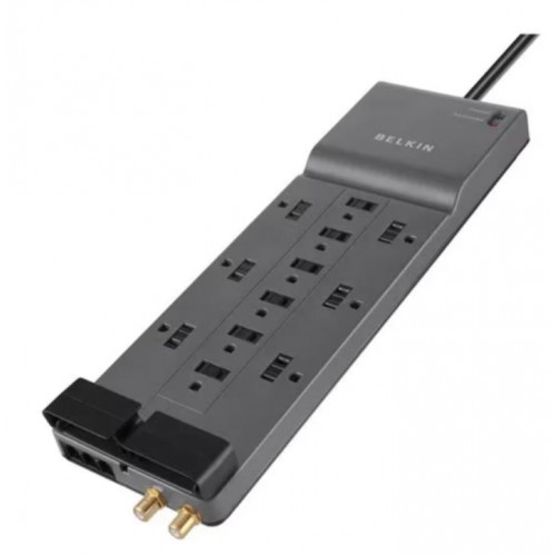 Belkin 12-Outlet Power Strip Surge Protector with 8-Foot Cord, BE112234-08 – Accessories Power