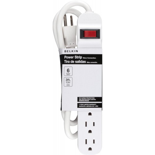 (3FT) BELKIN F9P609-03 6-Outlets Power Strip 3ft. Cord Length (New) – Accessories Power (photo 3)