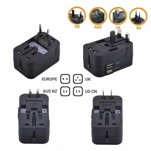 Worldwide Universal Travel Adapter With USB-A and Type-C/USB-C Port – Generic – Miscellaneous Adapter (photo 2)