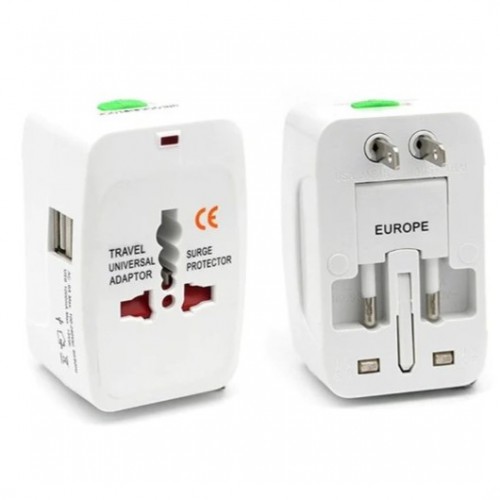 Worldwide Universal Travel Adapter With 2 USB Port – Generic – Miscellaneous Adapter