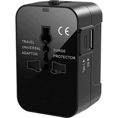 Worldwide Universal Travel Adapter With USB-A and Type-C/USB-C Port – Generic – Miscellaneous Adapter