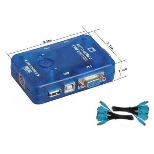 Automatic 2 Port USB KVM Switch with Cables – Generic – Accessories Switches