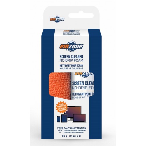 Emzone Screen Cleaner No-Drip Foam 60g/2.1oz w/MicrofiberCloth 47070 – Tool