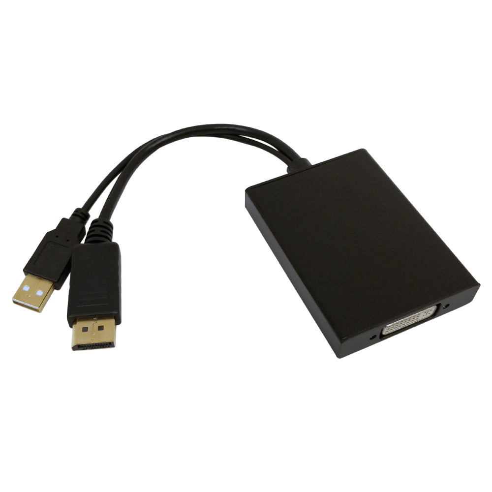 6 inch DisplayPort Male to DVI Dual-Link Female Adapter - Black – Generic