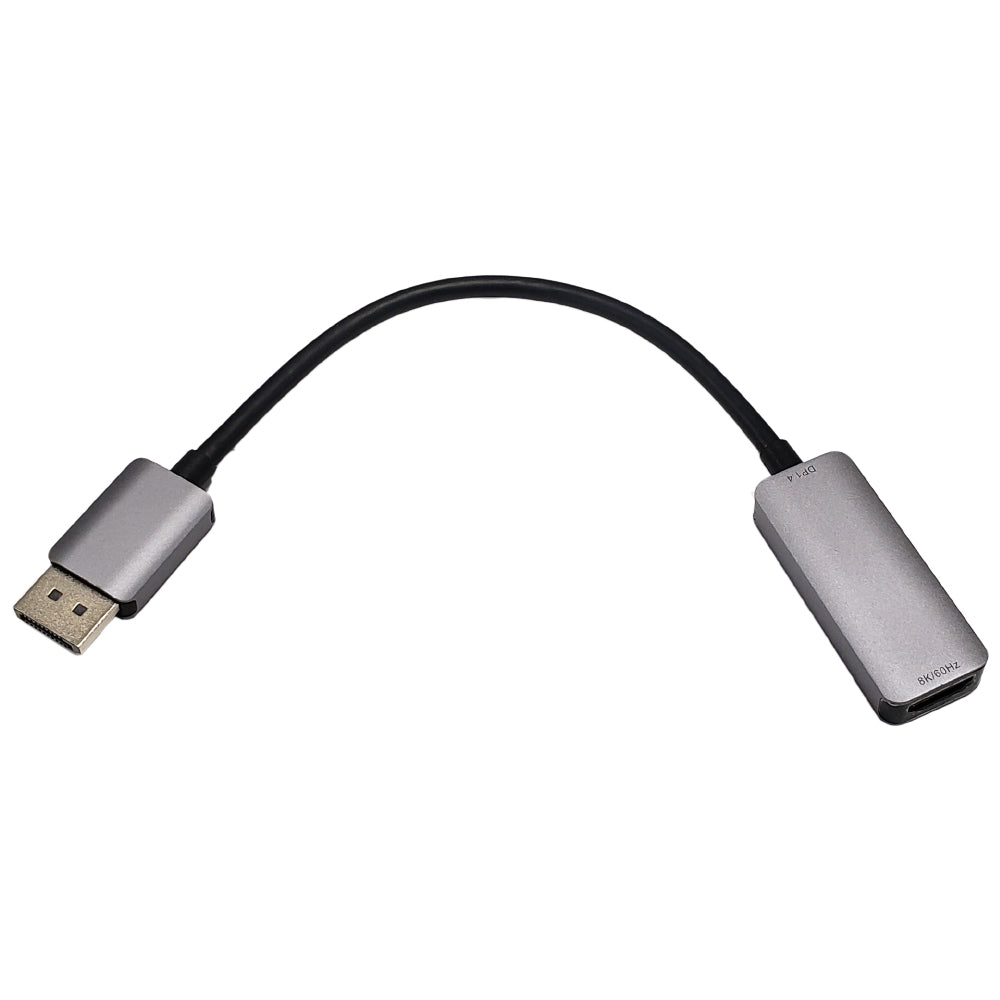 6 inch DisplayPort v1.4 Male to HDMI Female 8K@60Hz Adapter, Active – Generic