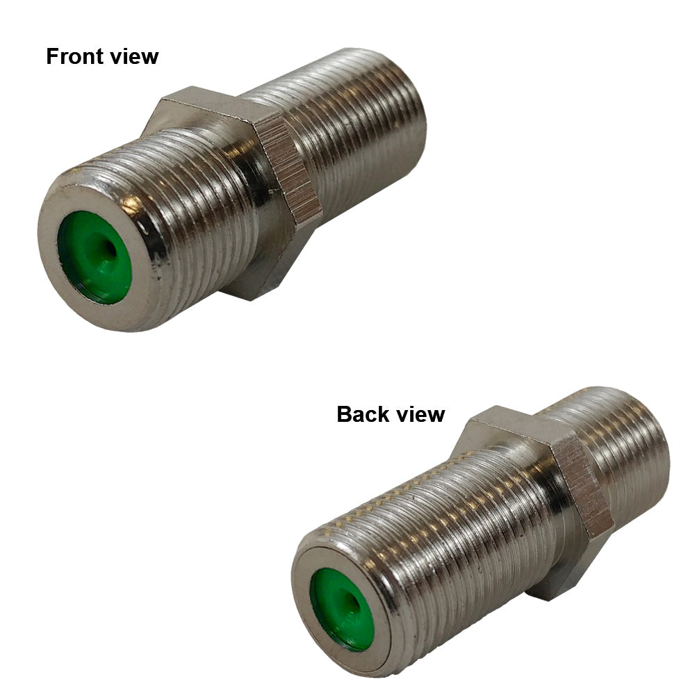 F-Type Female to F-Type Female Adapter 3GHz - Green – Generic – Video Adapters & Couplers (photo 2)