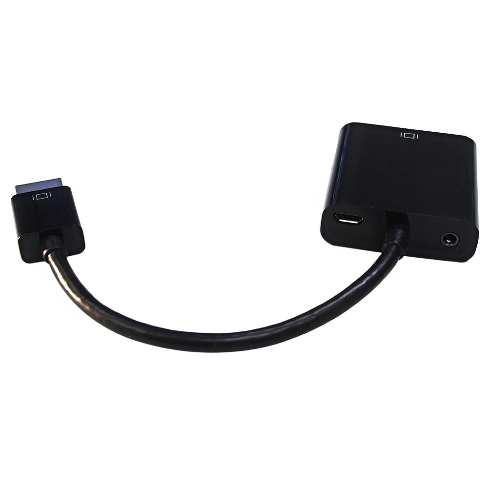 6 inch HDMI Male to VGA Female + 3.5mm Female Adapter - Black - PC/Laptop to VGA Display – Generic – Video Adapters & Couplers (photo 2)