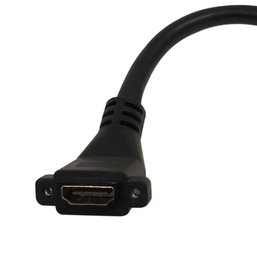 6 inch HDMI Female to Female 45 Degree Adapter with Screw Holes – Generic – Wall Plate Inserts & Jacks (photo 3)
