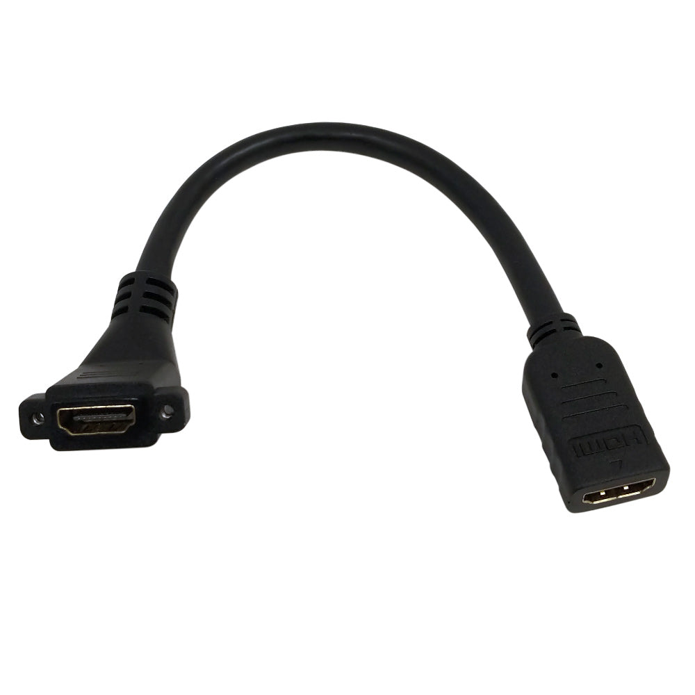 6 inch HDMI Female to Female 45 Degree Adapter with Screw Holes – Generic