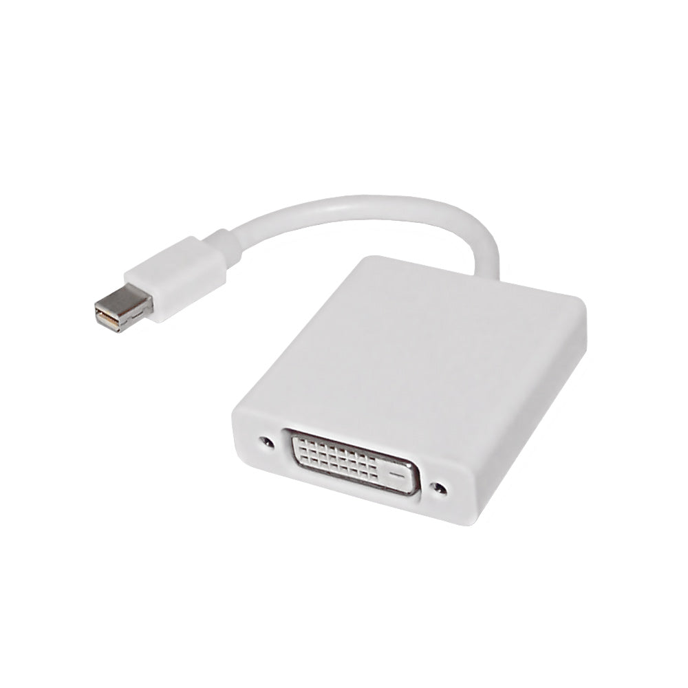 6 inch Mini-DisplayPort/Thunderbolt Male to DVI Female Adapter - White – Generic