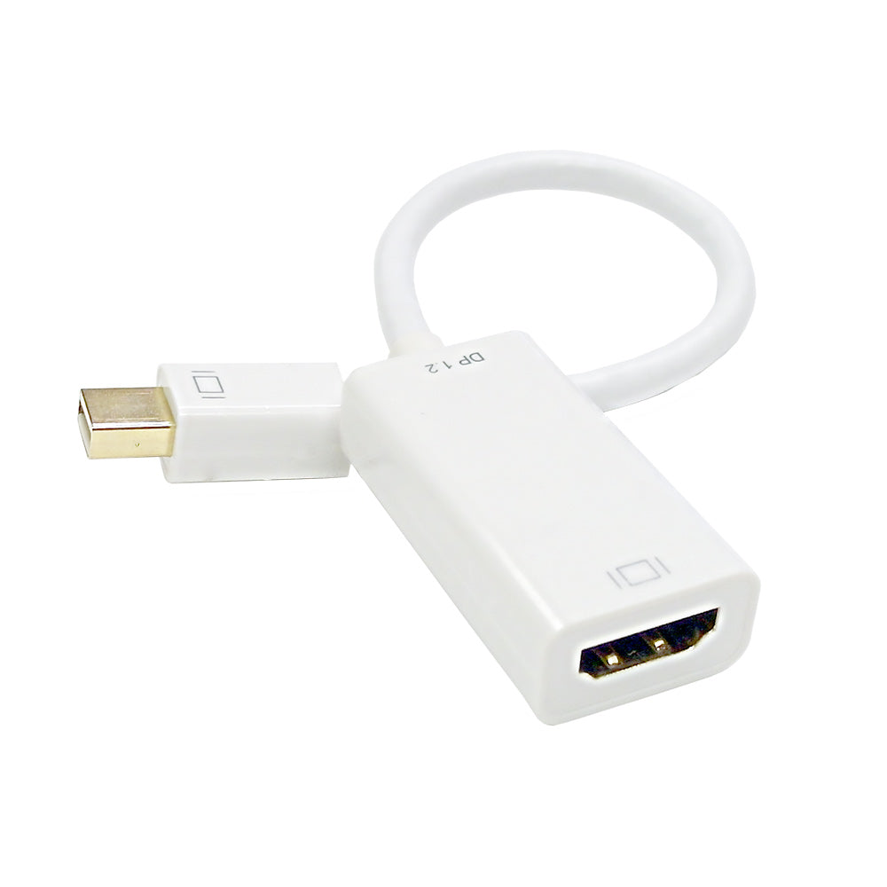 6 inch Mini DisplayPort v1.2 Male to HDMI Female with Audio Adapter, Active 4K x 2K - White – Generic – Video Adapters & Couplers (photo 2)