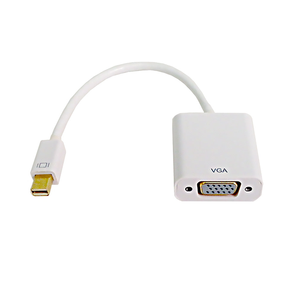 6 inch Mini-DisplayPort/Thunderbolt v1.2 Male to VGA Female Adapter, Active - White – Generic – Video Adapters & Couplers