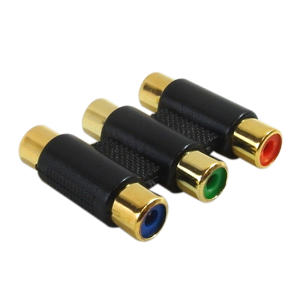 3 x RCA Female to 3 x RCA Female Component Coupler – Generic