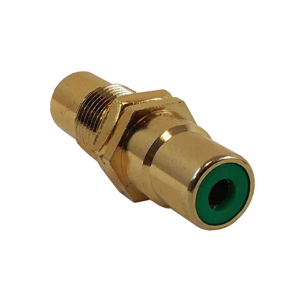 RCA Female to Female Bulkhead, Gold Plated - Green – Generic – Wall Plate Inserts & Jacks
