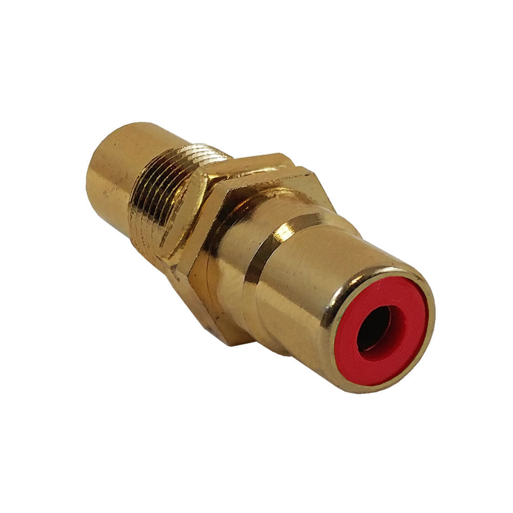 RCA Female to Female Bulkhead, Gold Plated - Red – Generic