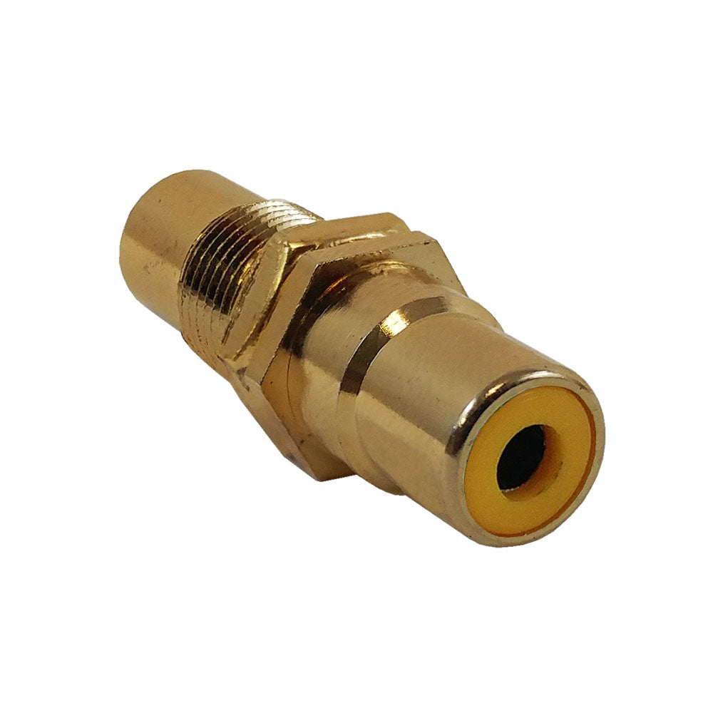 RCA Female to Female Bulkhead, Gold Plated - Yellow – Generic