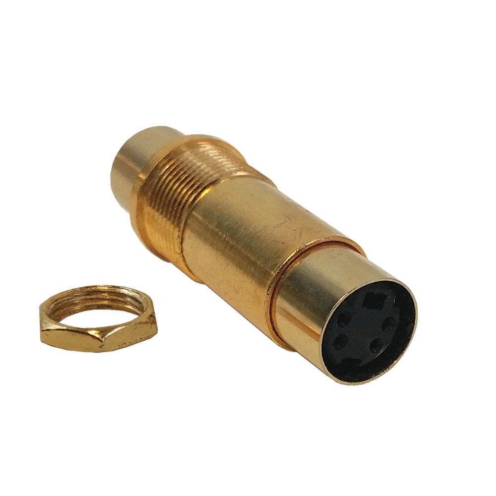 S-Video Female to Female Bulkhead, Gold Plated – Generic – Wall Plate Inserts & Jacks (photo 2)