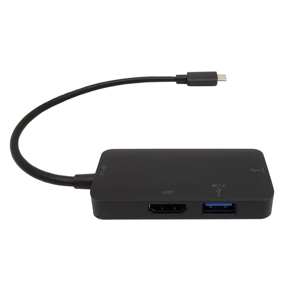 USB 3.1 Type-C to HDMI, USB-A 3.0, USB Type-C - DP 1.4 Alt Mode - Black – Generic