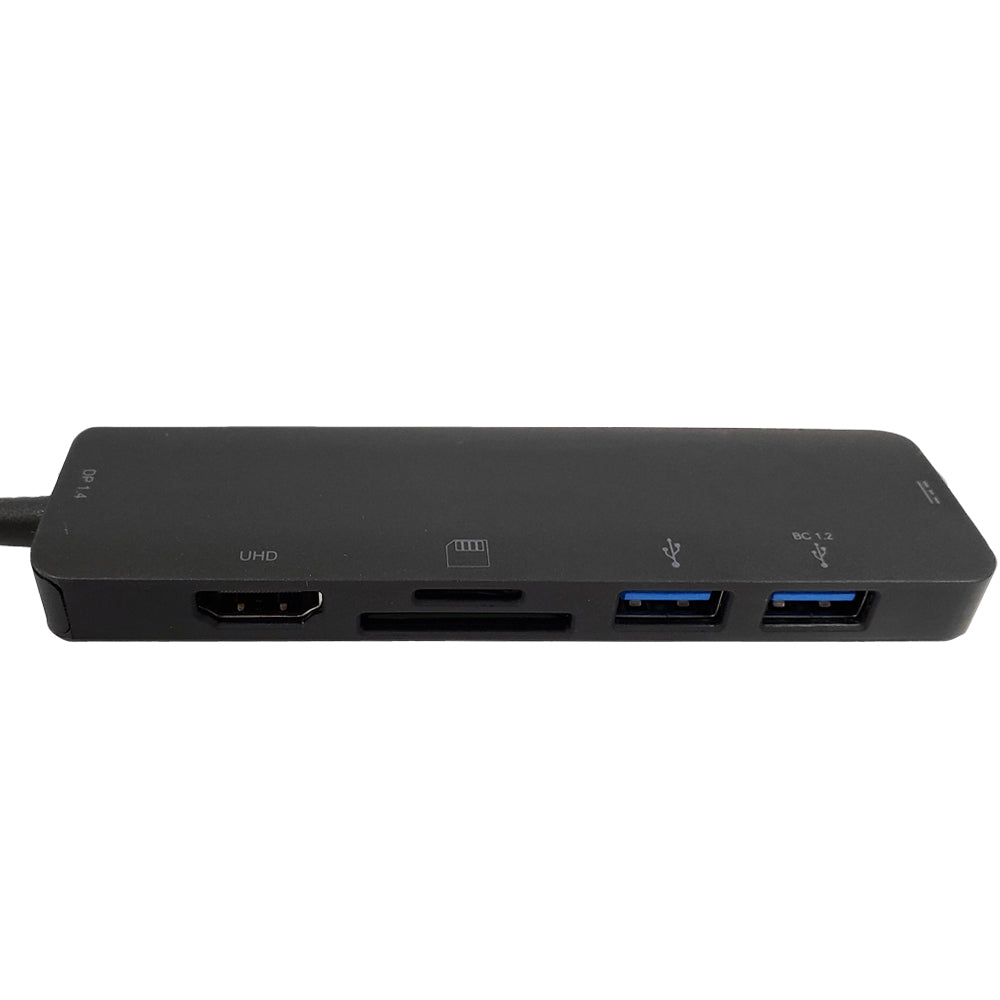 USB 3.1 Type-C to HDMI, 2x USB-A 3.0, USB Type-C, SD/Micro SD - DP 1.4 Alt Mode - Black – Generic – USB Adapters & Couplers (photo 2)