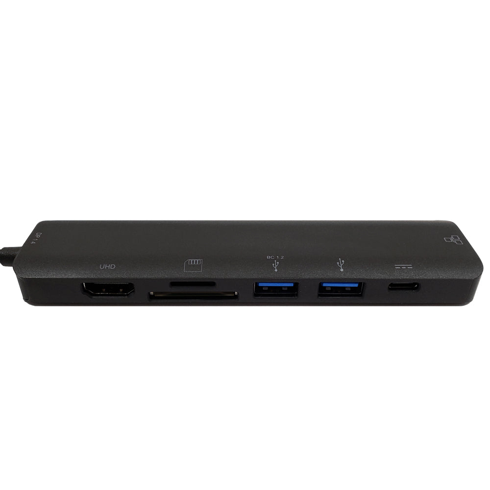 USB 3.1 Type-C to HDMI, 2x USB-A 3.0, USB Type-C, RJ45, SD/Micro SD - DP 1.4 Alt Mode - Black – Generic – USB Adapters & Couplers (photo 2)