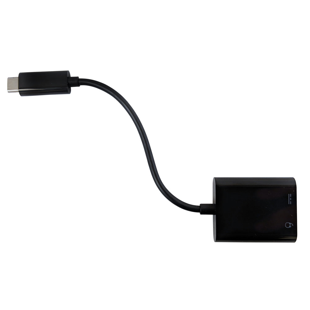 USB-C Male to 3.5mm 4-Pole Female + USB-C Female Headphone Adapter - Black – Generic – USB Adapters & Couplers (photo 2)