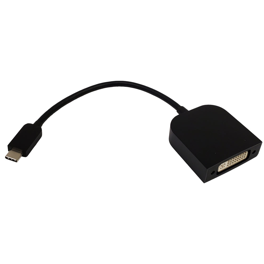 USB 3.1 Type-C to DVI 1080p@60Hz Adapter - DP 1.2 Alt Mode - Black – Generic
