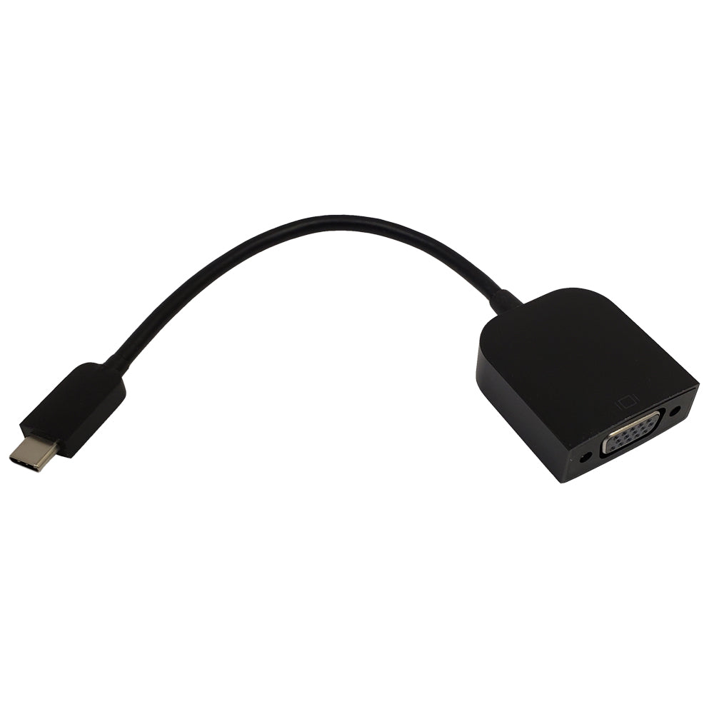 USB 3.1 Type-C to VGA (1920x1200@60Hz) Adapter - Black – Generic