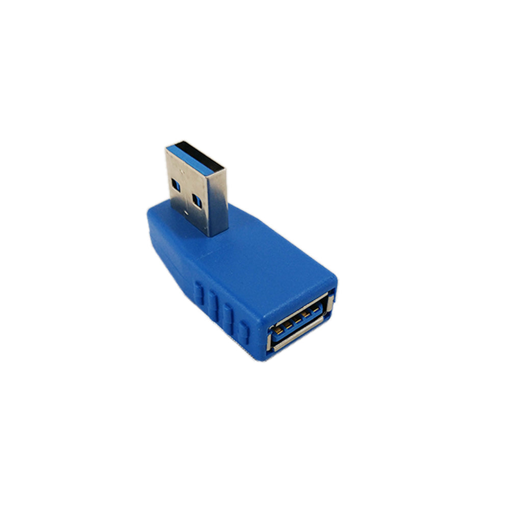 USB 3.0 Left Angle A Male to A Female Adapter - Blue – Generic – USB Adapters & Couplers