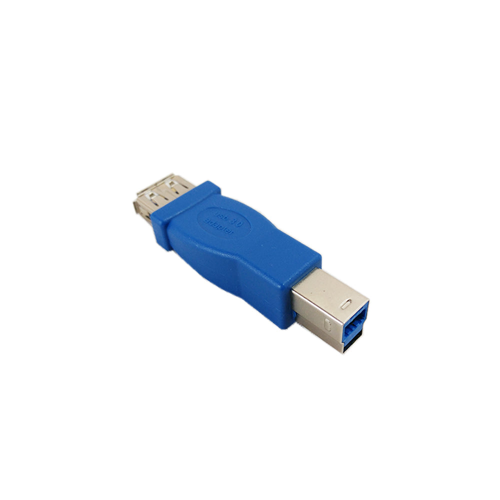 USB 3.0 A Female to B Male Adapter - Blue – Generic