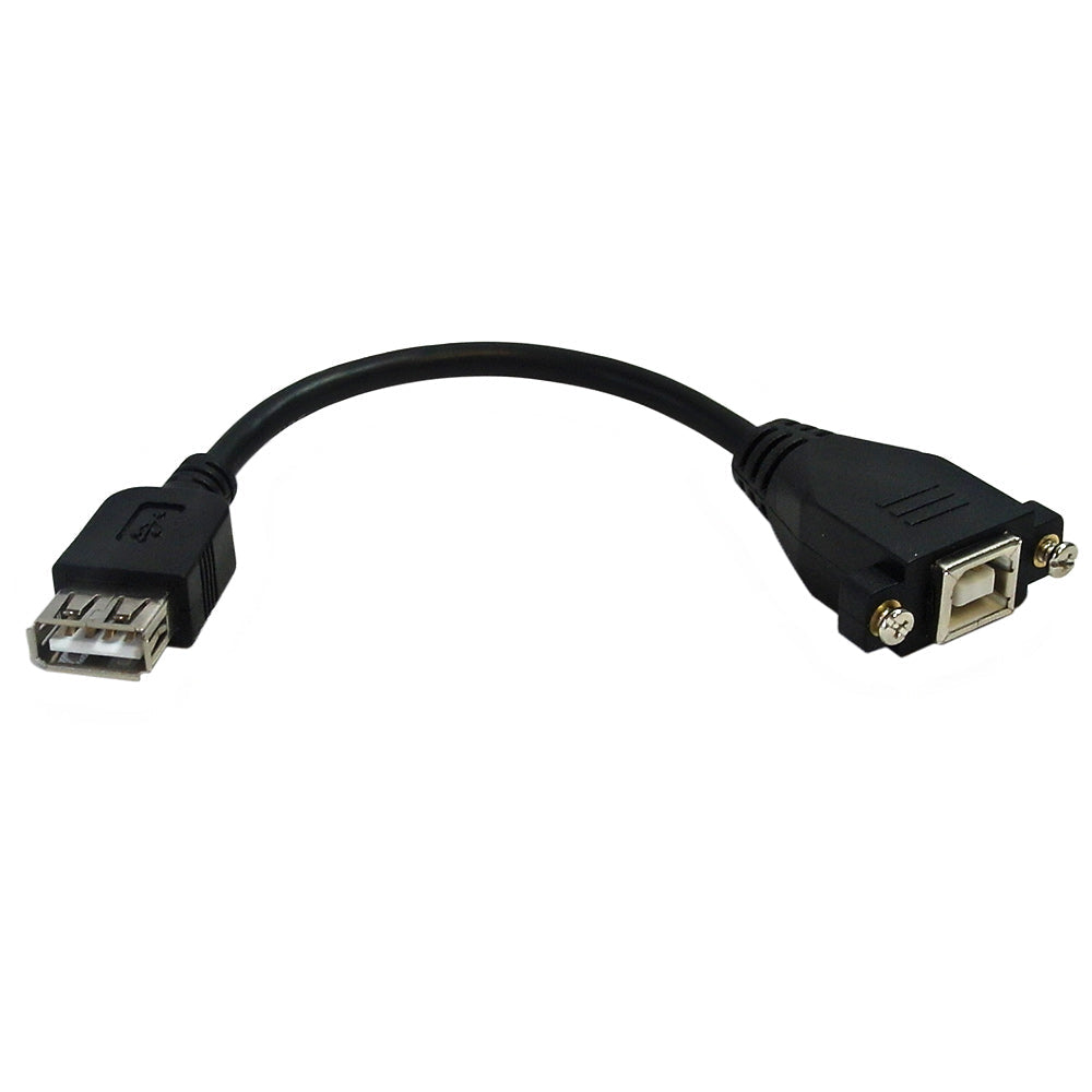 6 inch USB 2.0 B Female to A Female Adapter with Screw Holes – Generic
