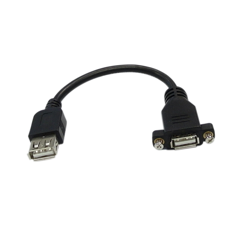 6 inch USB 2.0 A Female to A Female Adapter with Screw Holes – Generic