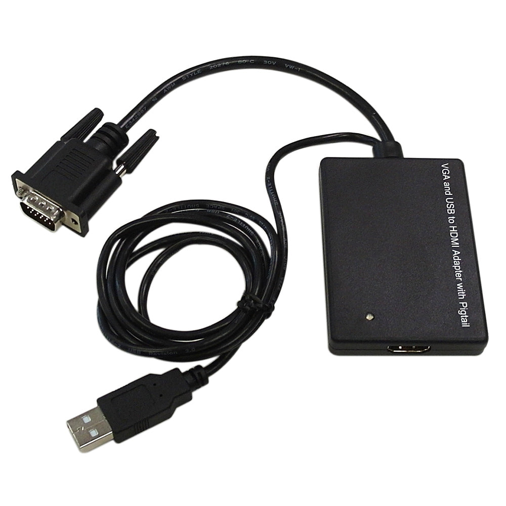 6 inch VGA Male to HDMI Female Adapter - Black – Generic – Video Adapters & Couplers