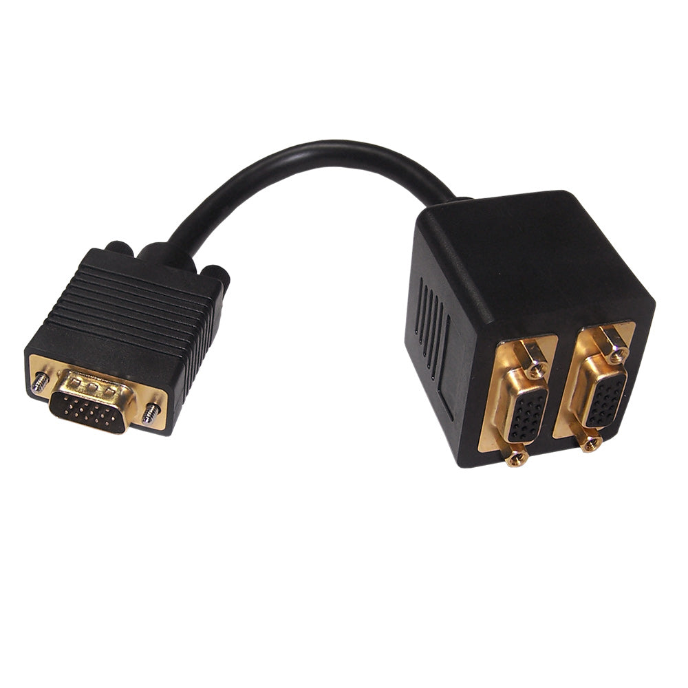 VGA Male to 2x VGA Female Block Splitter Cable – Generic
