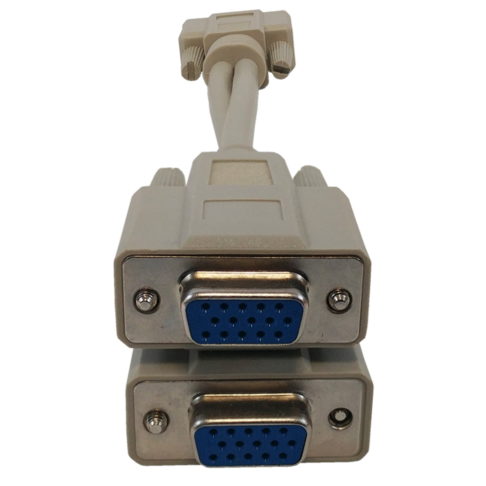 8 inch VGA Splitter Cable HD15 Male to 2x HD15 Female – Generic – Video Adapters & Couplers (photo 3)