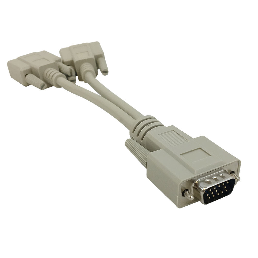 8 inch VGA Splitter Cable HD15 Male to 2x HD15 Female – Generic – Video Adapters & Couplers (photo 2)